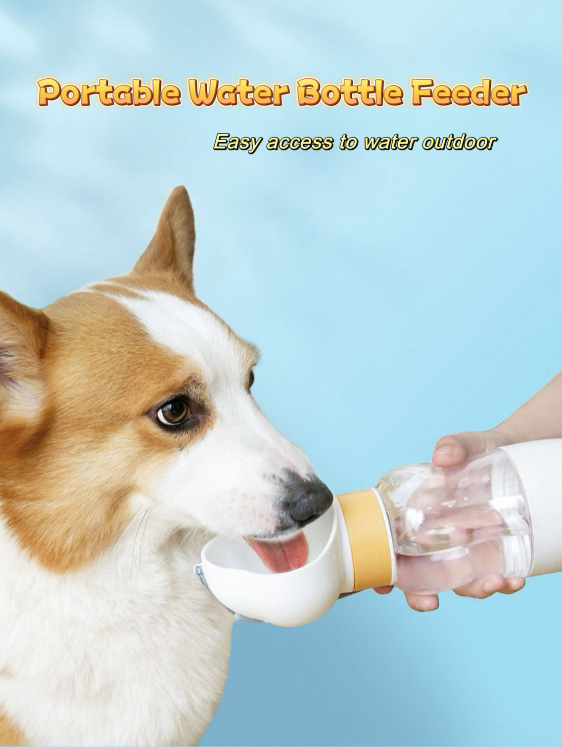 Dog Water Bottle Feeder | Portable Water & Food Bottle | Outdoor Travel Water Feeder for Dogs